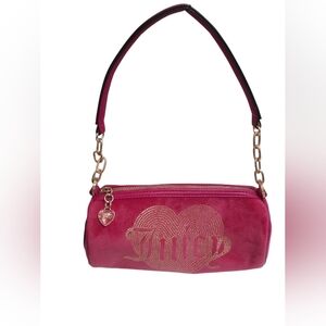 Juicy Couture Pink Velour Shoulder Hand Bag